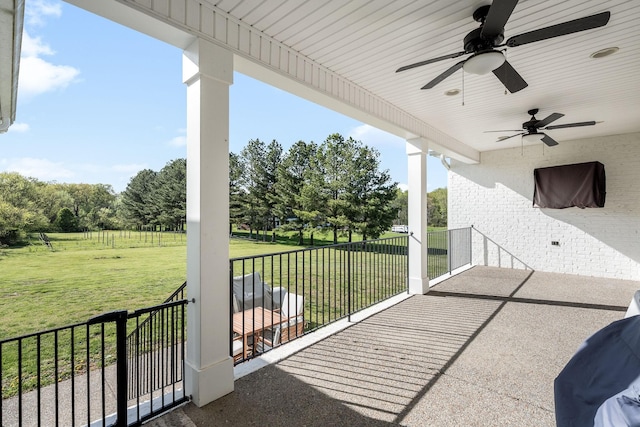 2040 Cairo Bend Rd, Lebanon, TN 37087 - view of patio / terrace featuring ceiling fan