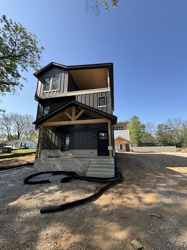 view of front of property with board and batten siding