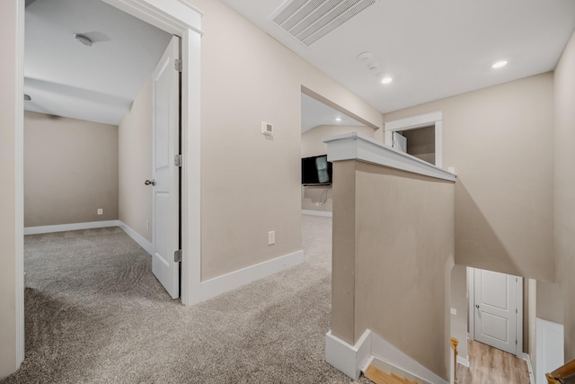 3032 Oxford Dr, Mount Juliet, TN 37122 - hallway with recessed lighting, carpet, visible vents, and baseboards
