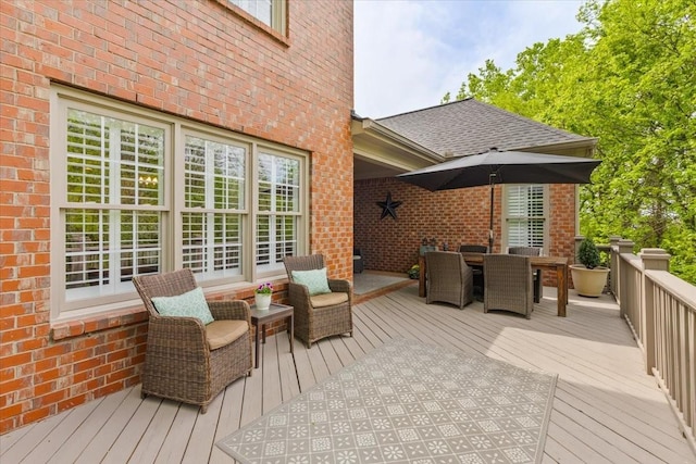 9502 Peebles Ct, Brentwood, TN 37027 - deck featuring outdoor dining area
