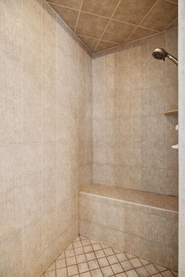full bath featuring a tile shower