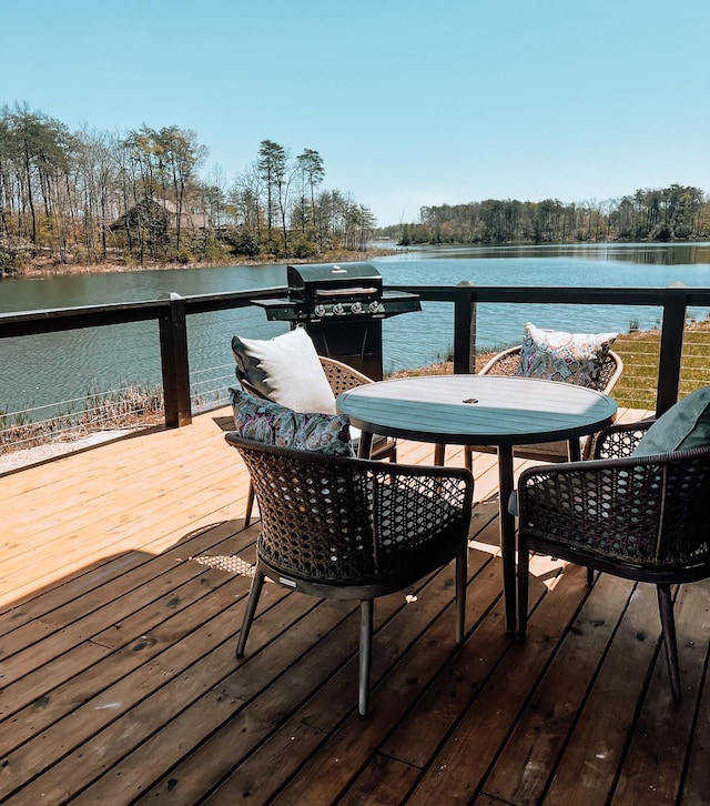 135 Hemlock Cv, Tracy City, TN 37387 - dock area with a deck with water view and outdoor dining space