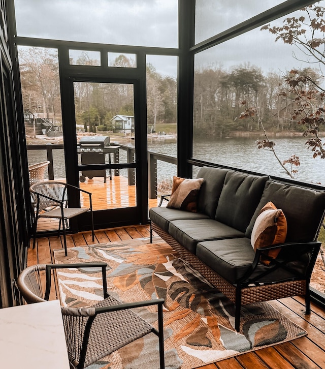 135 Hemlock Cv, Tracy City, TN 37387 - sunroom / solarium with a water view