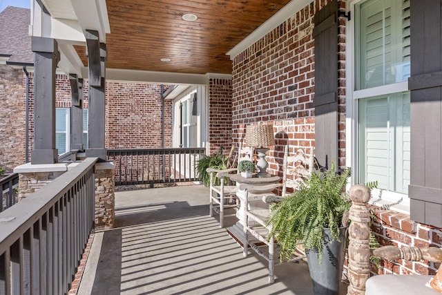 balcony with covered porch