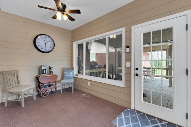 view of sunroom