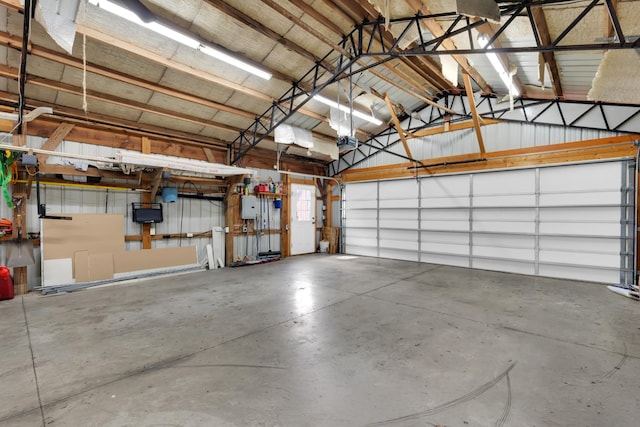 garage with electric panel