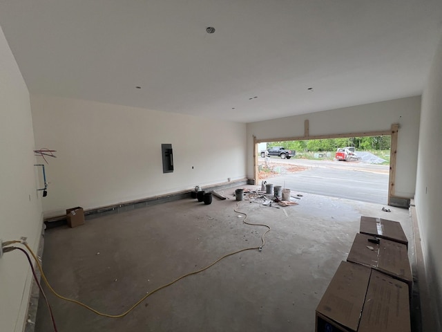 garage featuring electric panel