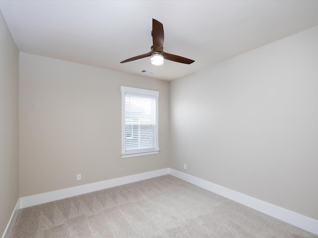 1068 Amelia Park Dr, Franklin, TN 37067 - unfurnished room featuring baseboards, a ceiling fan, visible vents, and light colored carpet