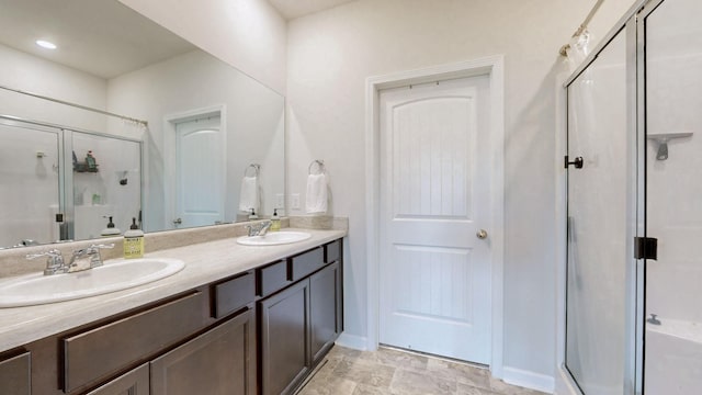 615 Pine Bloom Rd, Lebanon, TN 37087 - full bath with double vanity, a shower stall, and a sink