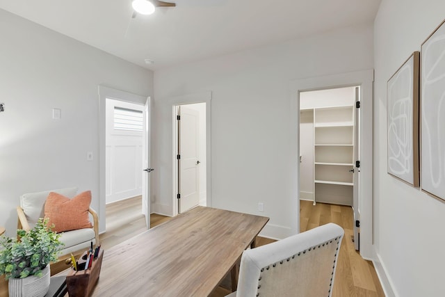 620 Waco Dr Unit B, Nashville, TN 37209 - office space featuring a ceiling fan and light wood-style flooring