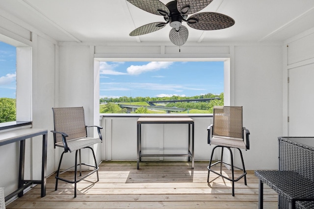 view of sunroom