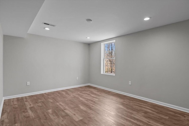 7327 Hunting Camp Rd, Fairview, TN 37062 - unfurnished room featuring recessed lighting, baseboards, visible vents, and wood finished floors