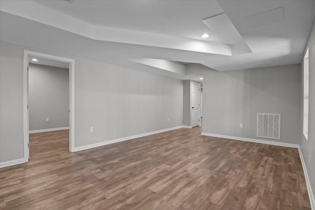 7327 Hunting Camp Rd, Fairview, TN 37062 - finished basement with wood finished floors, visible vents, baseboards, and recessed lighting
