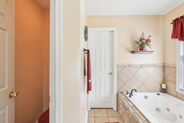 4025 Moore Hollow Rd, Woodlawn, TN 37191 - full bath featuring a tub with jets and tile patterned flooring