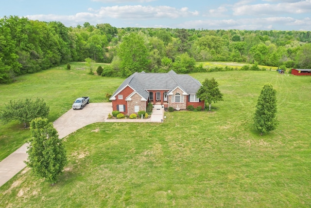 4025 Moore Hollow Rd, Woodlawn, TN 37191 - aerial view featuring a forest view