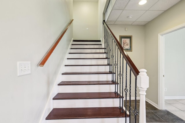 4025 Moore Hollow Rd, Woodlawn, TN 37191 - staircase featuring recessed lighting and tile patterned flooring