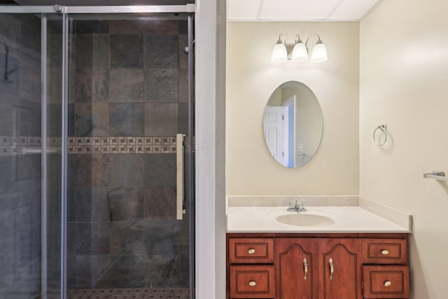4025 Moore Hollow Rd, Woodlawn, TN 37191 - full bathroom featuring vanity and a shower stall