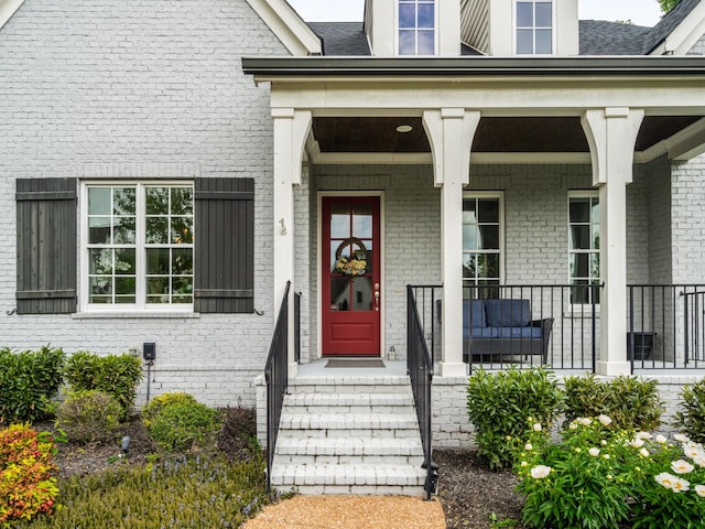 1504 Registry Row, Arrington, TN 37014 - property entrance with covered porch and brick siding