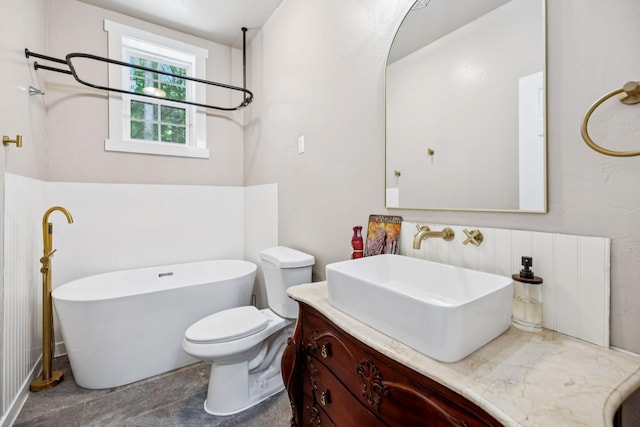 2217 Wiley Pardue Rd, Ashland City, TN 37015 - full bathroom featuring a freestanding tub and vanity