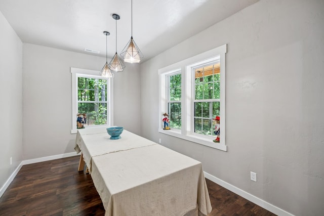 2217 Wiley Pardue Rd, Ashland City, TN 37015 - dining area with baseboards and dark wood-type flooring