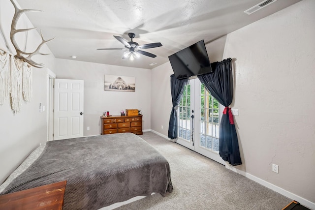 2217 Wiley Pardue Rd, Ashland City, TN 37015 - carpeted bedroom featuring access to outside and a ceiling fan