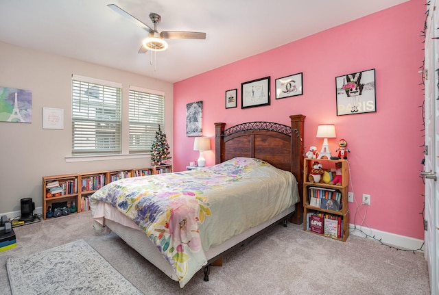 141 Saundersville Rd Unit 1308, Hendersonville, TN 37075 - bedroom with baseboards, carpet flooring, and ceiling fan