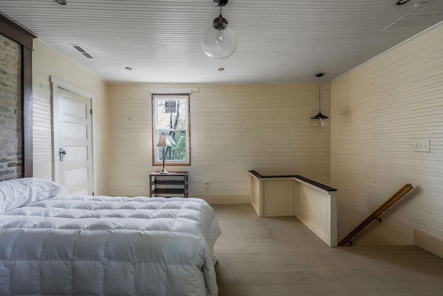 bedroom featuring light wood-type flooring