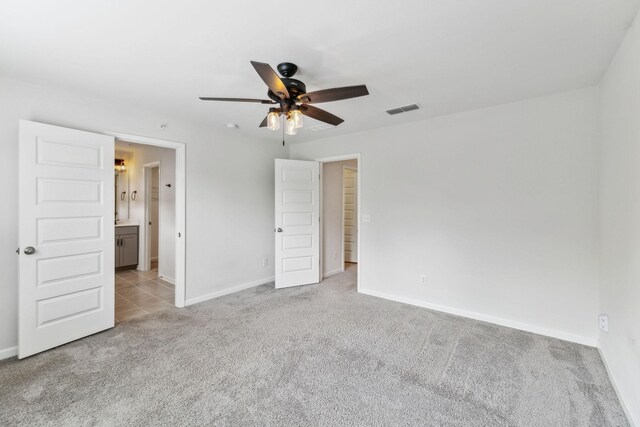 3227 Brookberry Ln, Murfreesboro, TN 37129 - unfurnished bedroom featuring light colored carpet, baseboards, and a ceiling fan