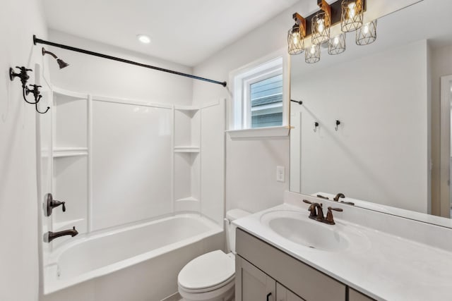3227 Brookberry Ln, Murfreesboro, TN 37129 - bathroom featuring vanity, toilet, and bathing tub / shower combination