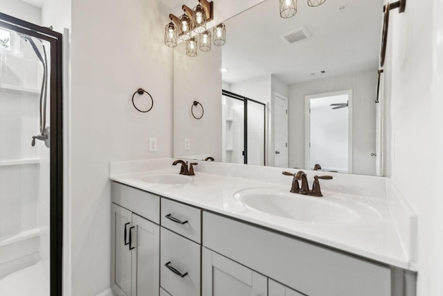 3227 Brookberry Ln, Murfreesboro, TN 37129 - full bathroom with double vanity and a shower stall