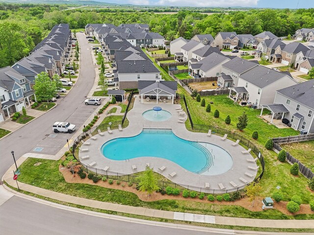 3227 Brookberry Ln, Murfreesboro, TN 37129 - aerial view of residential area featuring a pool area