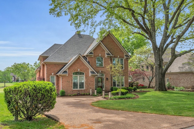 5112 Herschel Spears Cir, Brentwood, TN 37027 - traditional-style home featuring a front lawn, a shingled roof, and brick siding