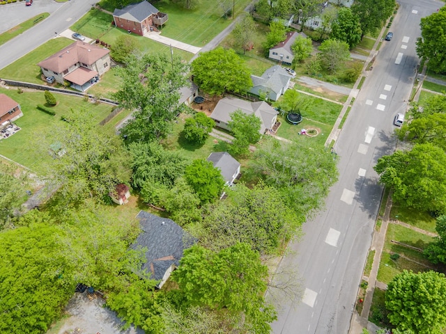 aerial view with a residential view