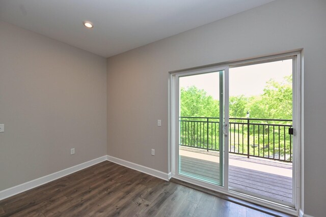141 Saundersville Rd Unit 1305, Hendersonville, TN 37075 - doorway to outside with dark wood-style floors, recessed lighting, and baseboards