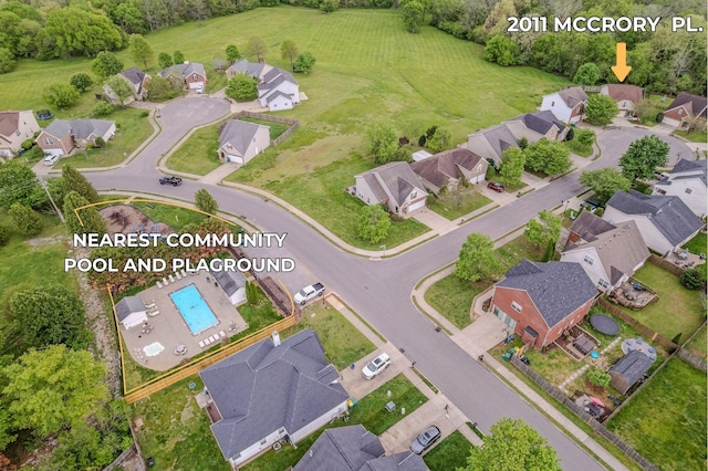 2011 Mccrory Pl, Spring Hill, TN 37174 - bird's eye view with a residential view