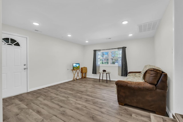74 Farmer Rd, Crossville, TN 38571 - sitting room with light wood finished floors, recessed lighting, and visible vents