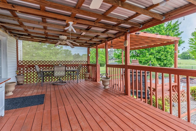1368 Jason Cir, Ashland City, TN 37015 - deck with outdoor dining space and ceiling fan