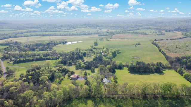 bird's eye view with a rural view