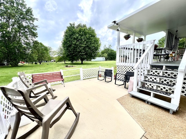 view of patio / terrace with a deck
