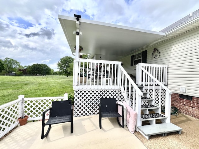view of patio / terrace featuring a deck