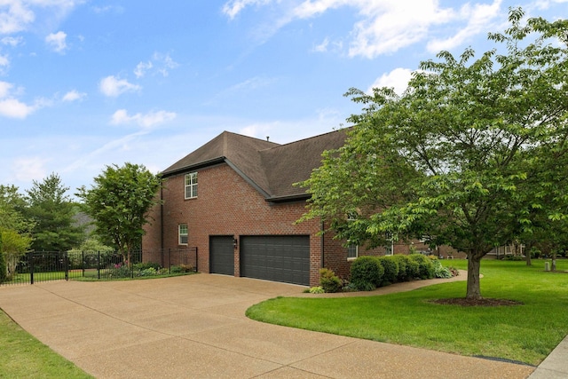 1004 Sattui Ct, Franklin, TN 37064 - view of property exterior with brick siding, an attached garage, driveway, and a shingled roof