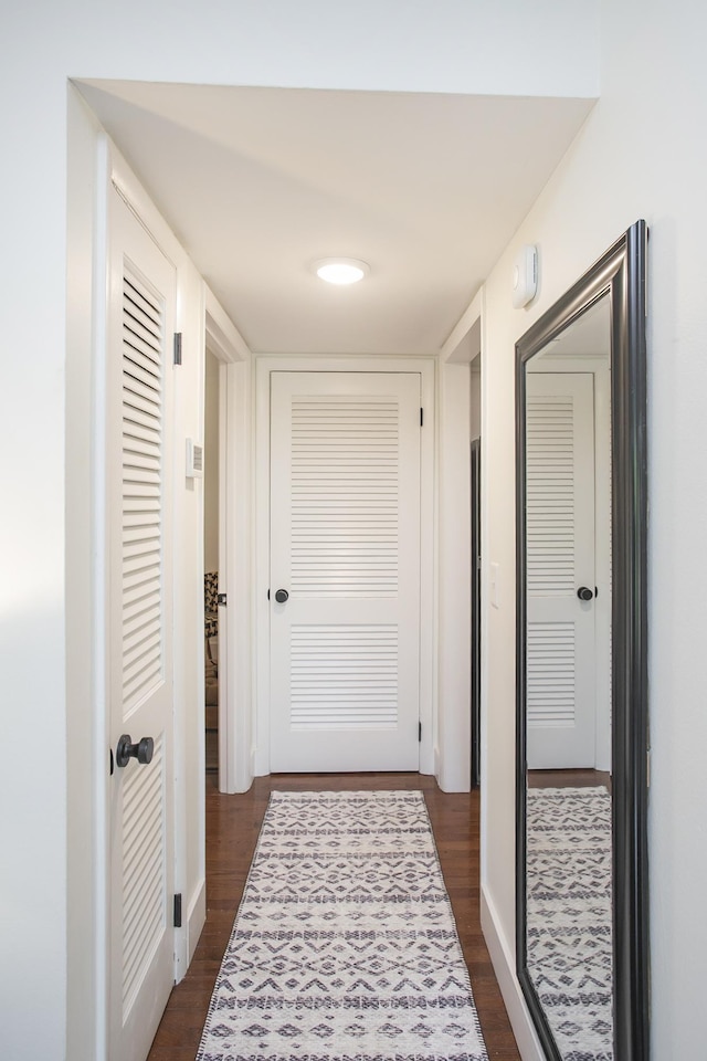 3901 Whitland Ave # 11, Nashville, TN 37205 - hallway with dark wood-style flooring and baseboards