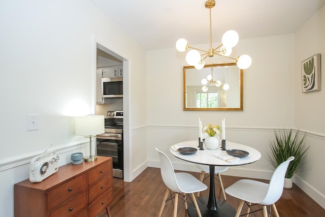 3901 Whitland Ave # 11, Nashville, TN 37205 - dining room with a notable chandelier and dark wood-type flooring