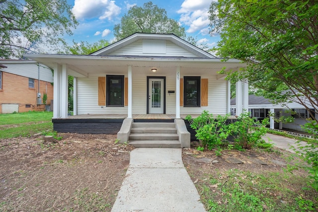 bungalow with covered porch