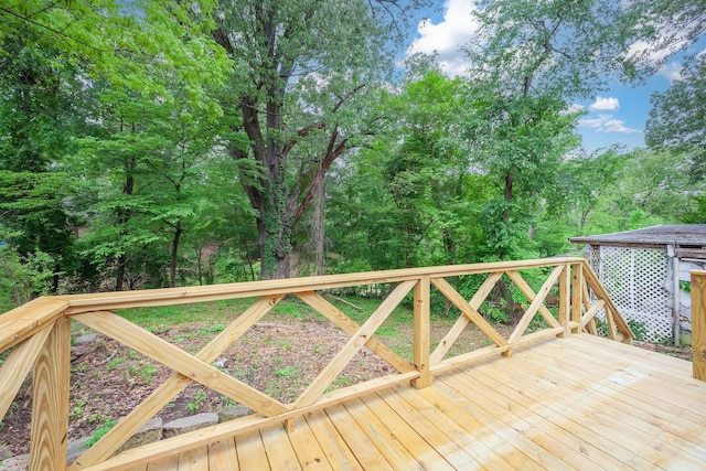 view of wooden deck