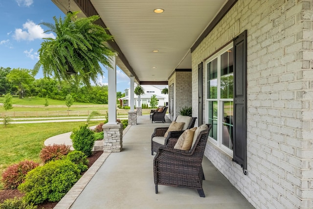 view of patio / terrace with covered porch