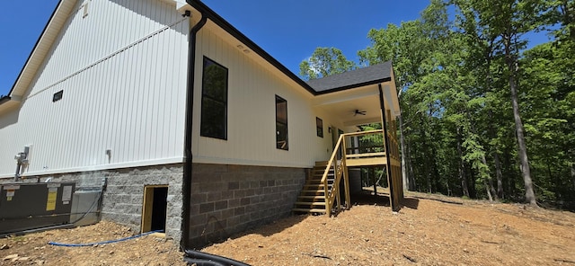 2775 Mayne Trace Rd, Waverly, TN 37185 - view of property exterior with a ceiling fan and stairs