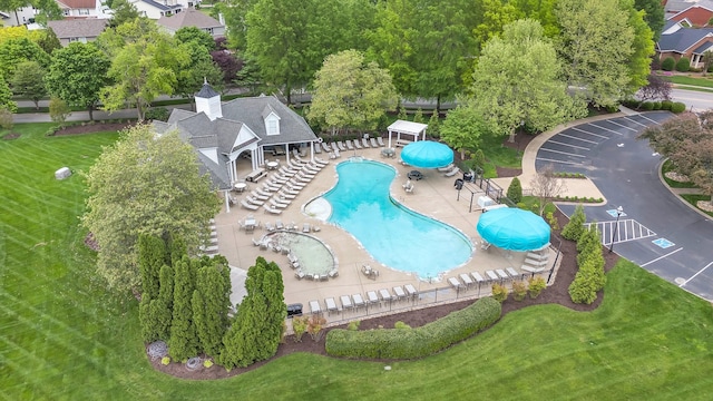 birds eye view of property