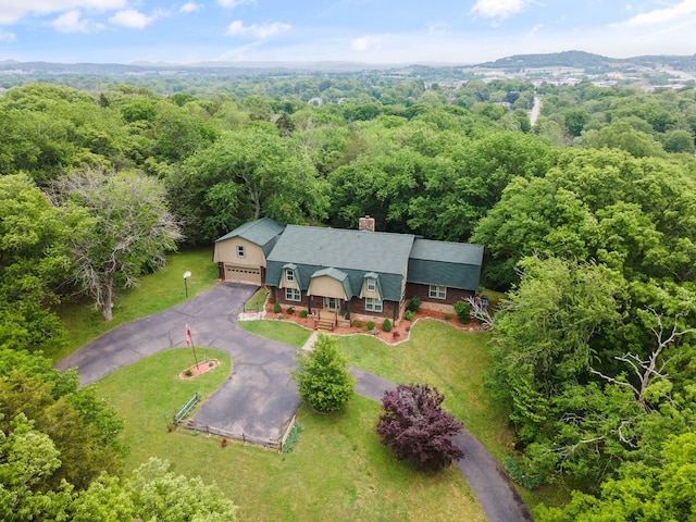 209 Green Valley Blvd, Franklin, TN 37064 - bird's eye view with a forest view