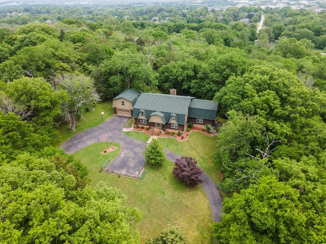 209 Green Valley Blvd, Franklin, TN 37064 - bird's eye view featuring a wooded view